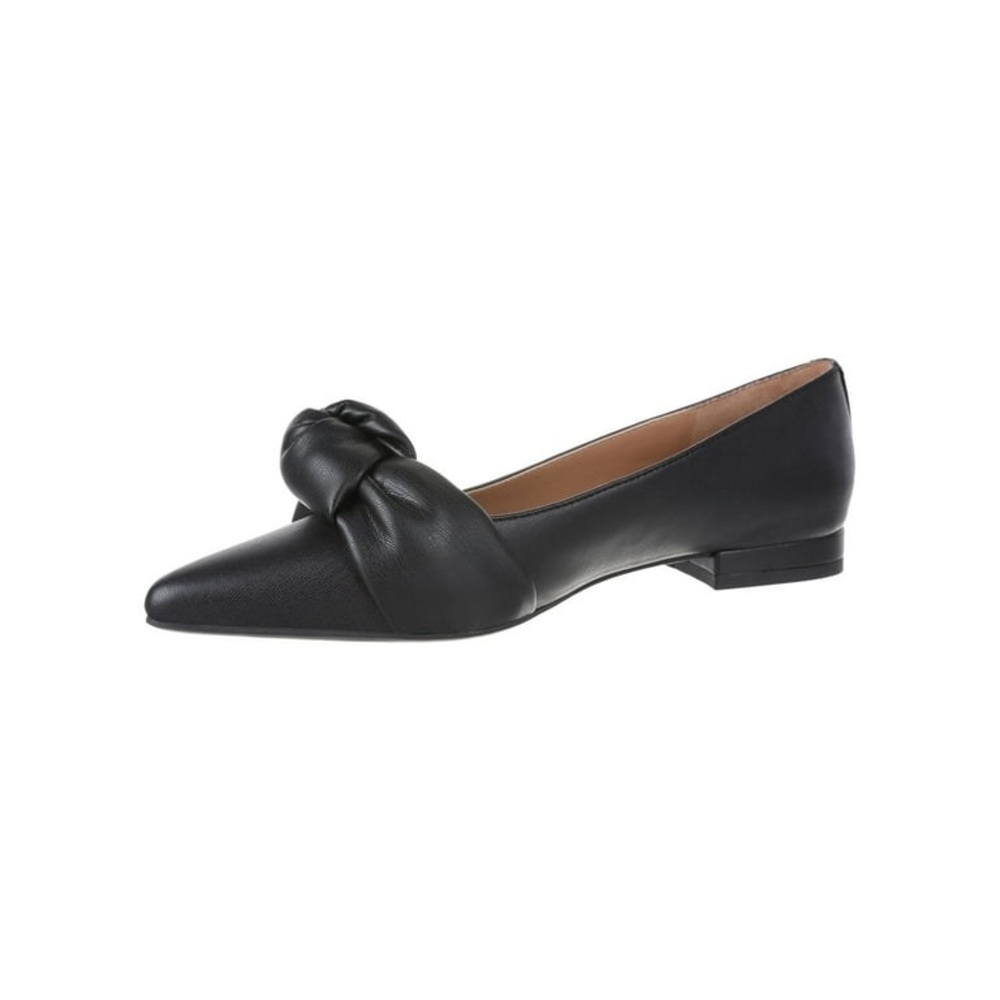 SAM & LIBBY Black Laurena Knotted Pointed Toe Flat Shoes Sz 9
